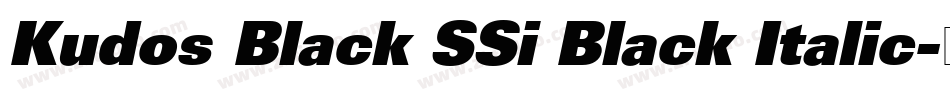 Kudos Black SSi Black Italic字体转换